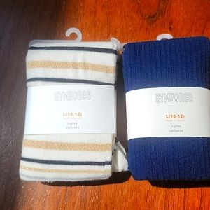 2 Gymboree tights Girls size large 10-12